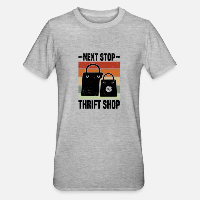 Secondhandladen Secondhand Öko Hipster Gebraucht - Unisex Polycotton T-Shirt - Grau meliert