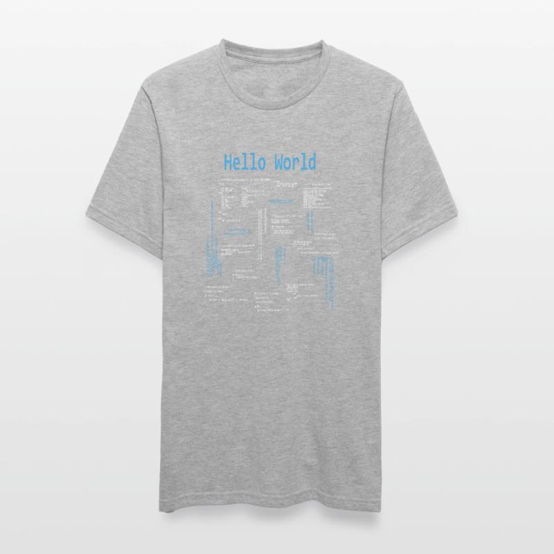 Hello World Programmeur Langages de programmation Nerd T-shirt polycoton Unisexe