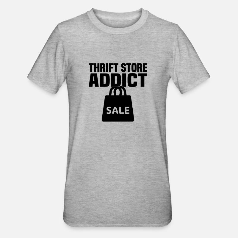 Secondhandladen Secondhand Öko Hipster Gebraucht - Unisex Polycotton T-Shirt - Grau meliert