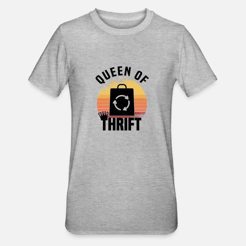 Secondhandladen Secondhand Öko Hipster Gebraucht - Unisex Polycotton T-Shirt - Grau meliert