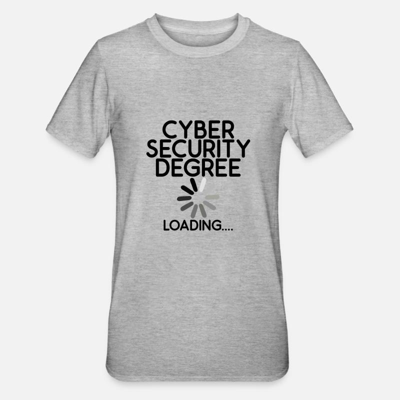 Cyber Security Degree Loading 2 - Unisex Polycotton T-Shirt - heather grey