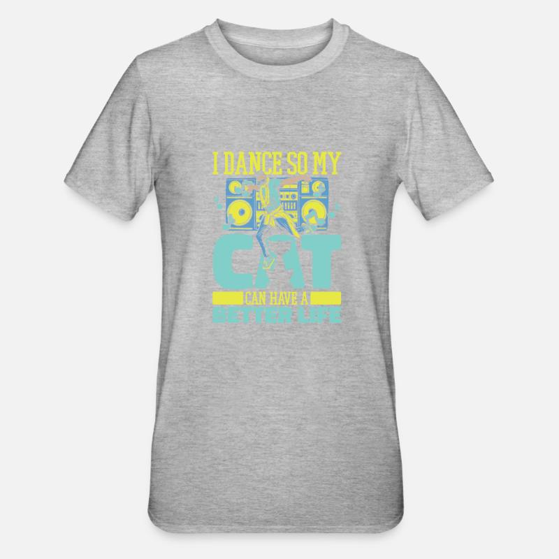 Danseur Chat Danseur - T-shirt polycoton Unisexe - gris chiné