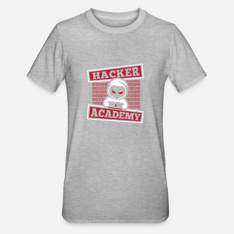 Entwickler Coder Programmierer Akademie - Unisex Polycotton T-Shirt - Grau meliert