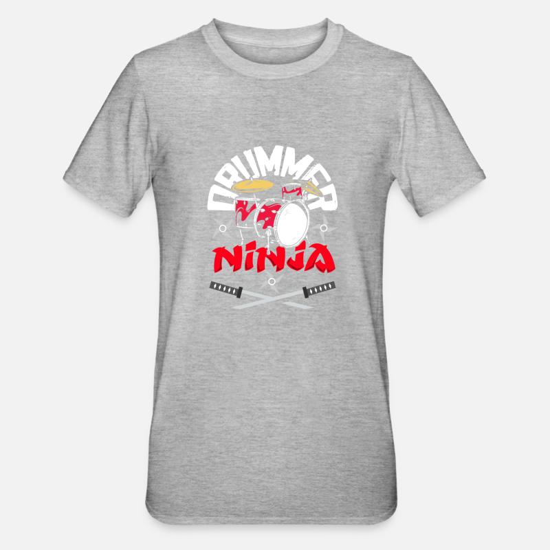 Drums Drummer Gift - T-shirt polycoton Unisexe - gris chiné