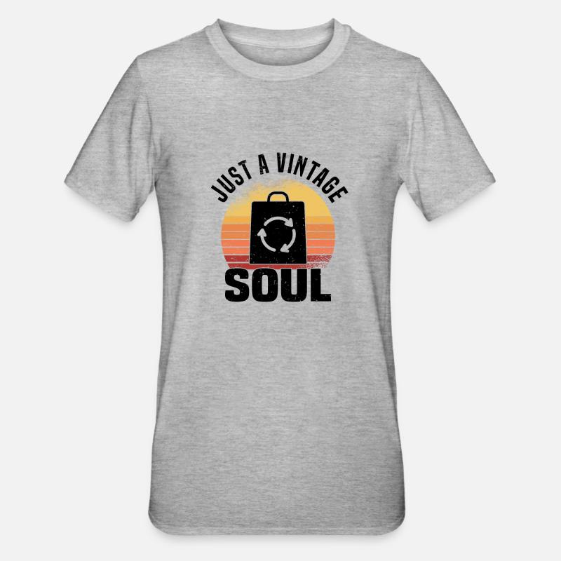 Secondhandladen Secondhand Öko Hipster Gebraucht - Unisex Polycotton T-Shirt - Grau meliert