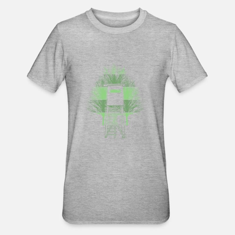 Jägerin Jagd Hochsitz Jäger - Unisex Polycotton T-Shirt - Grau meliert