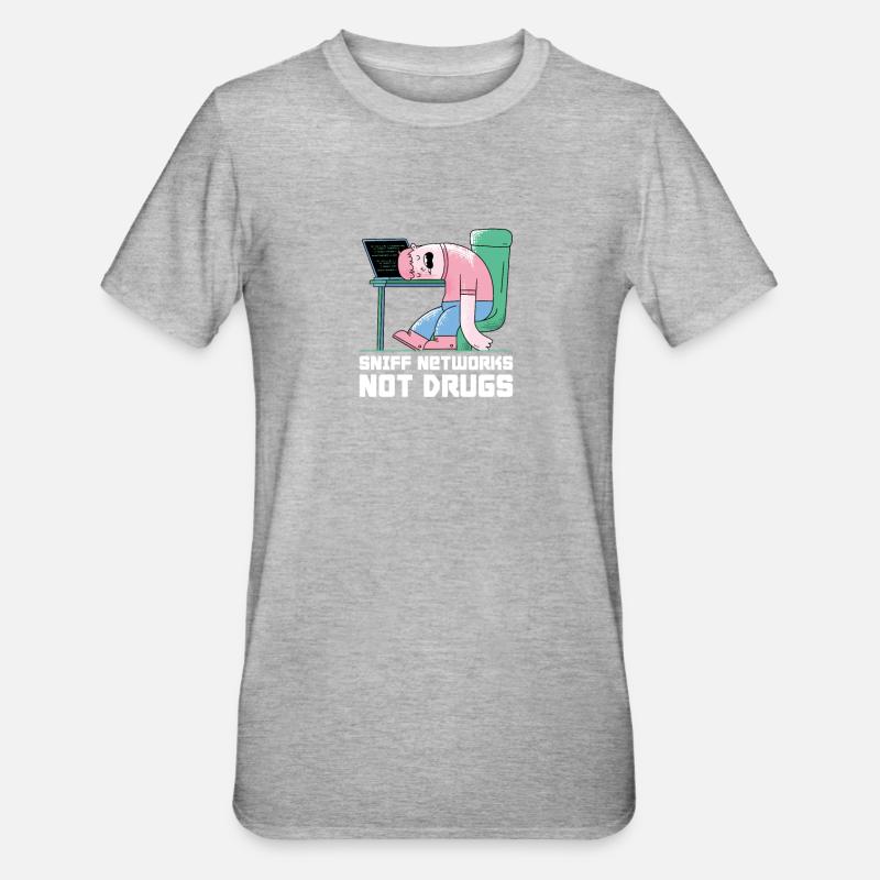 Hacker Programmeur Développeur Informatique - T-shirt polycoton Unisexe - gris chiné