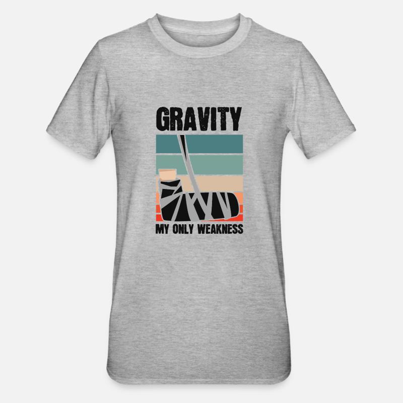 Gravity My Only Weakness Bones - Unisex Polycotton T-Shirt - heather grey