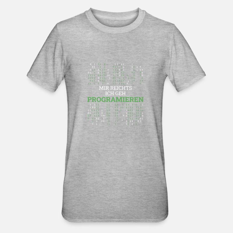Entwickler Coder Programmierer Lustig - Unisex Polycotton T-Shirt - Grau meliert