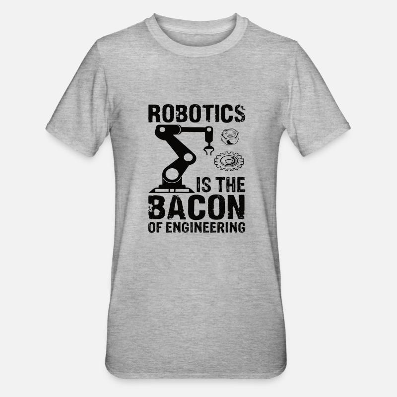 Roboter Programmierer Automatisierungstechniker - Unisex Polycotton T-Shirt - Grau meliert