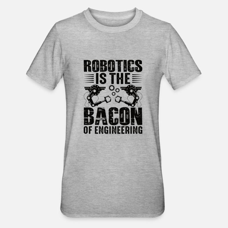 Robot Programmer Automation Technician - Unisex Polycotton T-Shirt - heather grey
