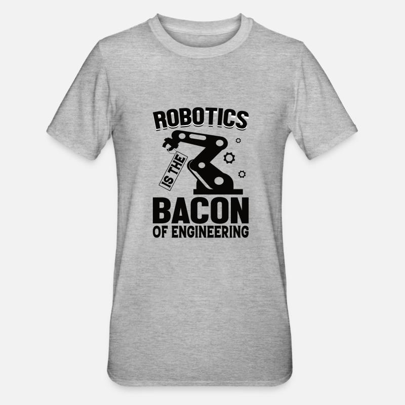 Roboter Programmierer Automatisierungstechniker - Unisex Polycotton T-Shirt - Grau meliert