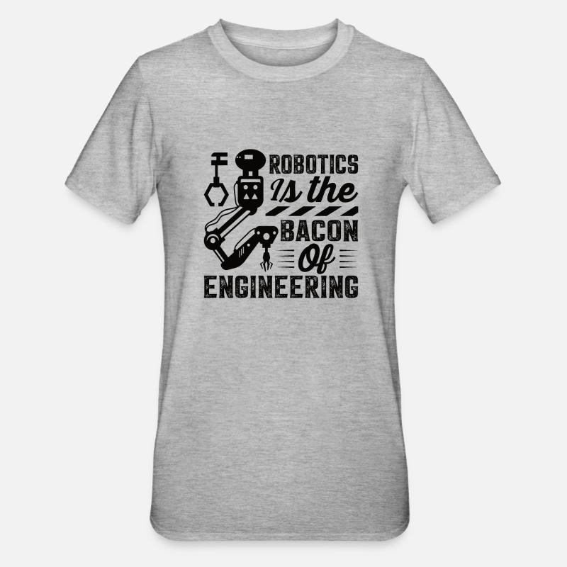 Roboter Programmierer Automatisierungstechniker - Unisex Polycotton T-Shirt - Grau meliert