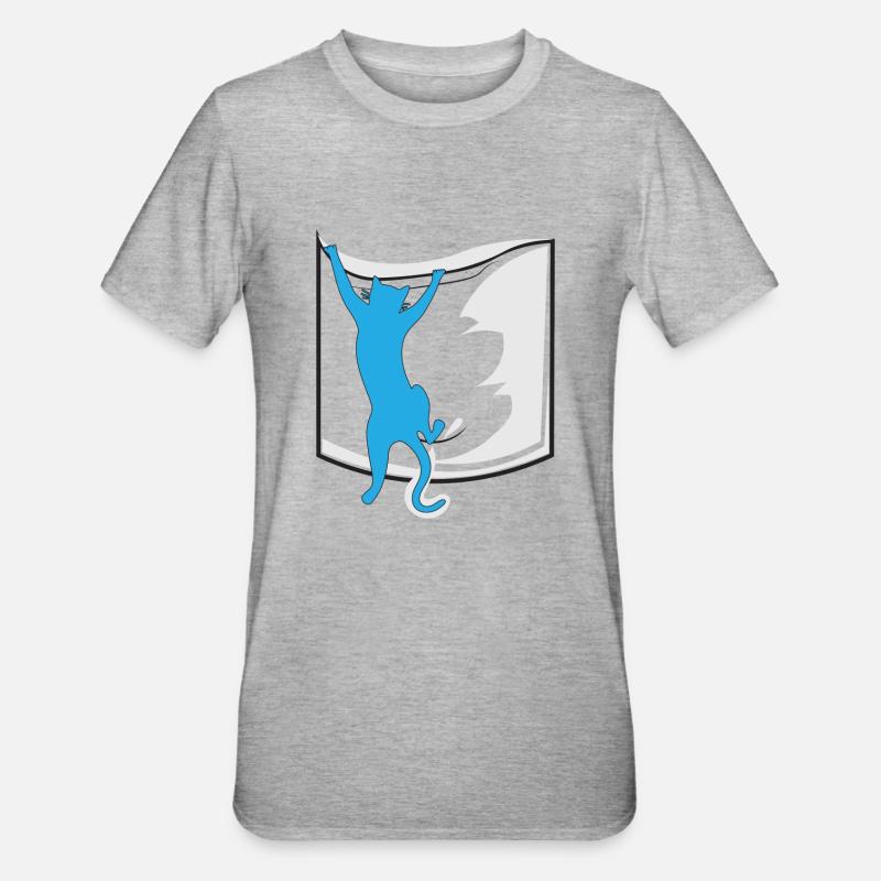 chat dans votre poche - T-shirt polycoton Unisexe - gris chiné