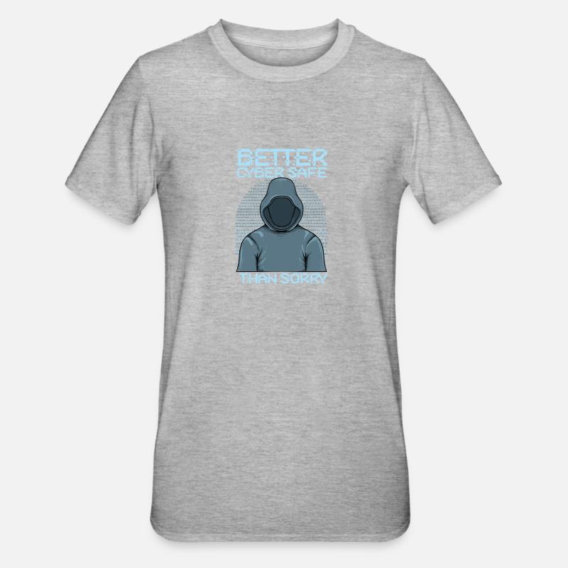 Hacker Programmeur Développeur Informatique - T-shirt polycoton Unisexe - gris chiné