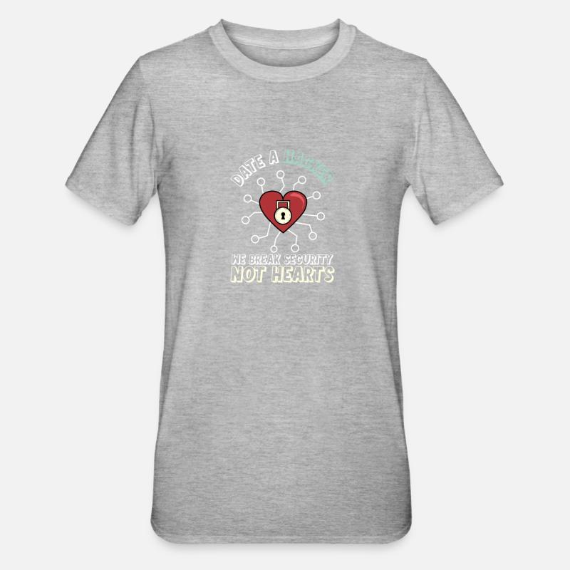Hacker Programmierer Entwickler Informatik - Unisex Polycotton T-Shirt - Grau meliert