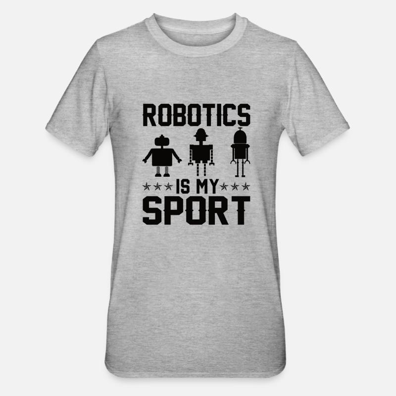 Roboter Programmierer Automatisierungstechniker - Unisex Polycotton T-Shirt - Grau meliert