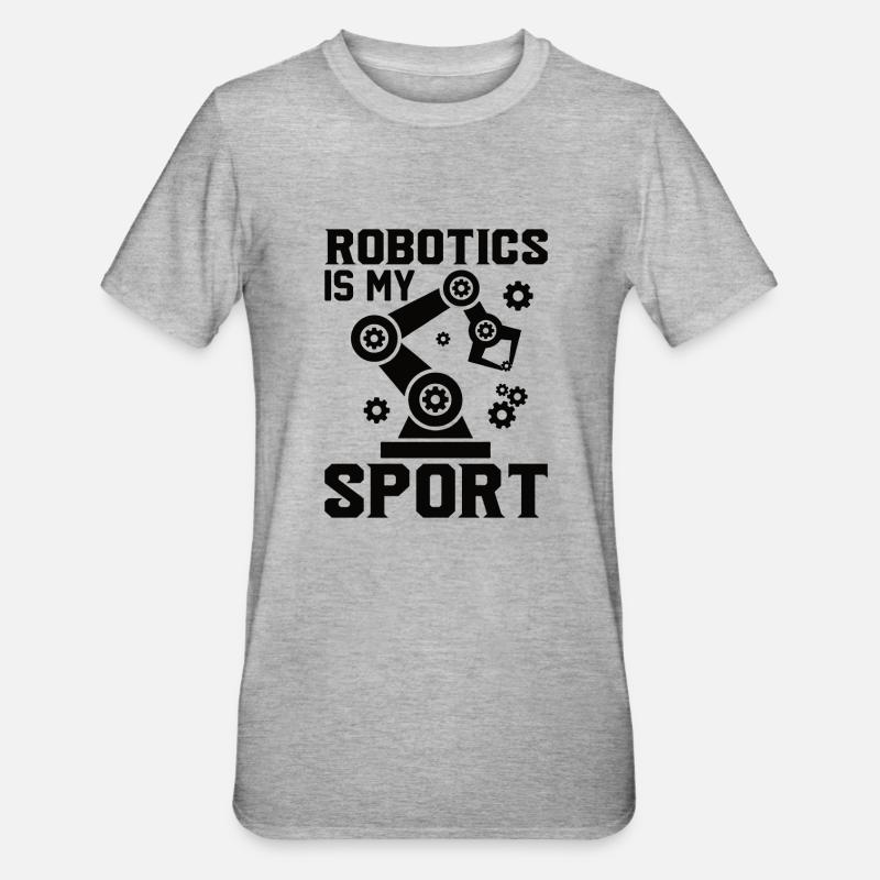 Roboter Programmierer Automatisierungstechniker - Unisex Polycotton T-Shirt - Grau meliert