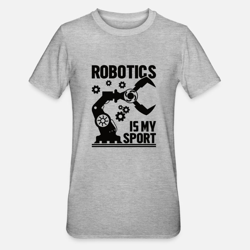Roboter Programmierer Automatisierungstechniker - Unisex Polycotton T-Shirt - Grau meliert