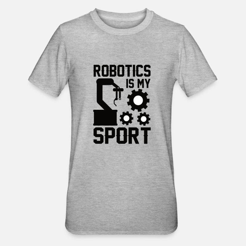 Robot Programmer Automation Technician - Unisex Polycotton T-Shirt - heather grey