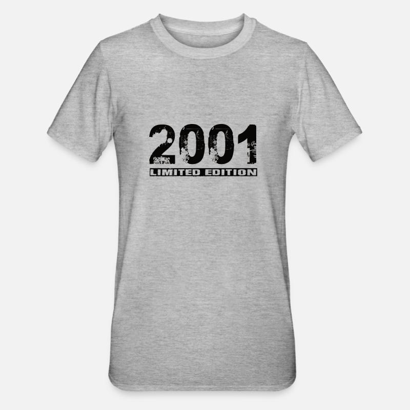 Édition limitée 2001 - T-shirt polycoton Unisexe - gris chiné