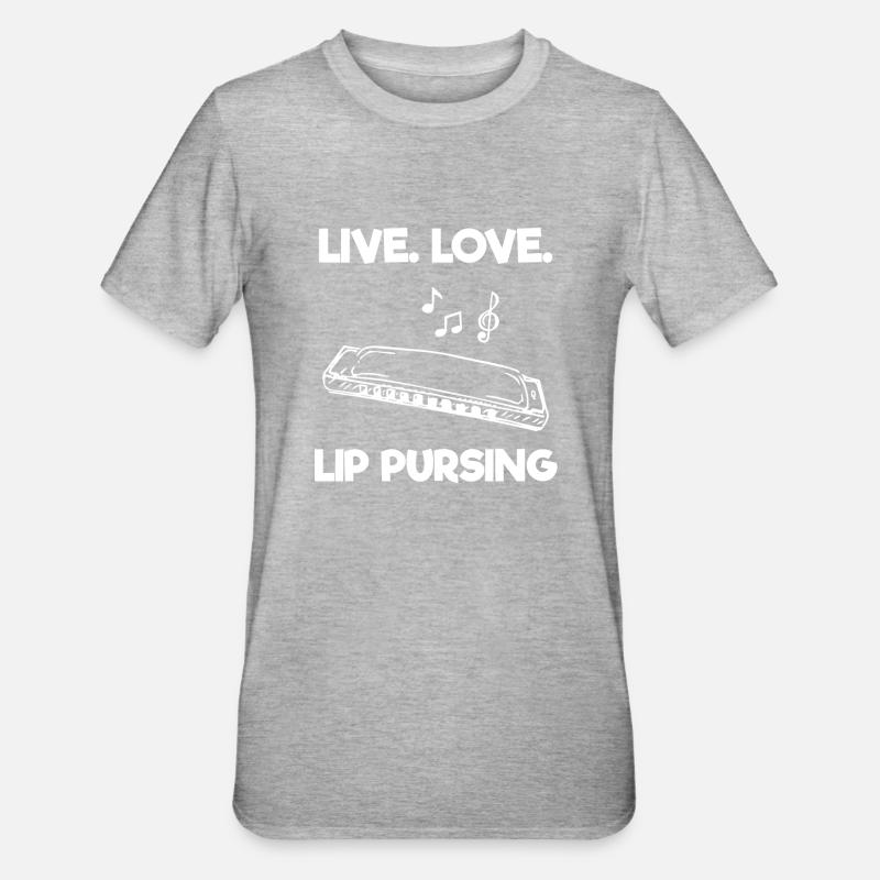 Harmoniciste, Musique d’harmonica - T-shirt polycoton Unisexe - gris chiné