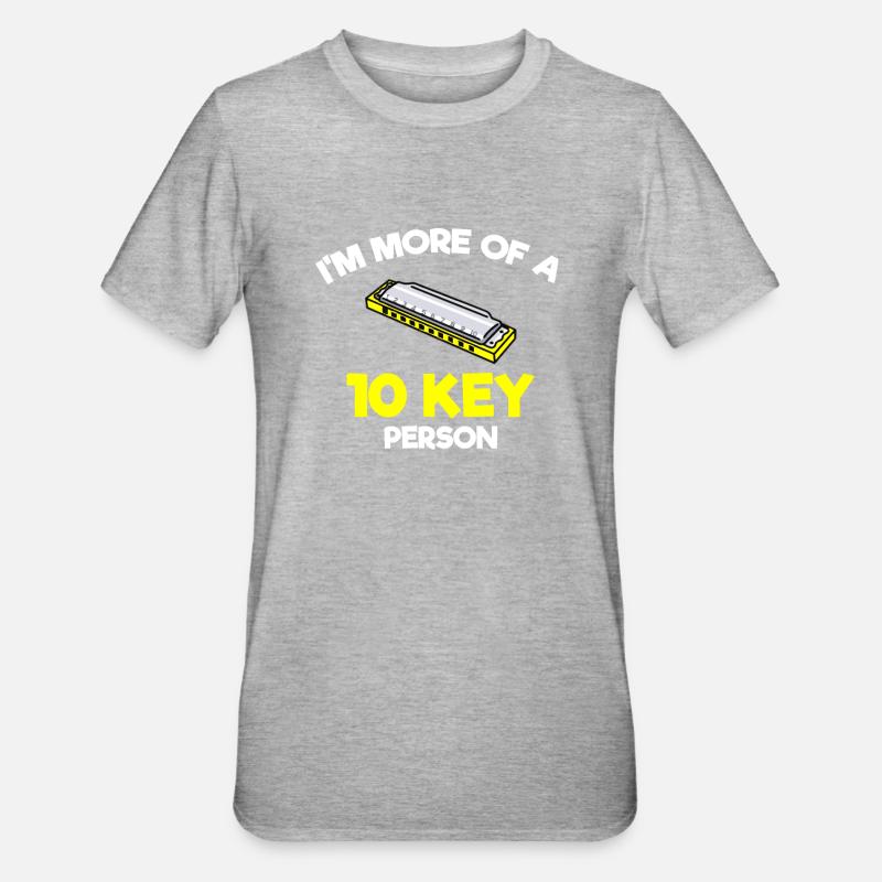 Harmoniciste, Musique d’harmonica - T-shirt polycoton Unisexe - gris chiné