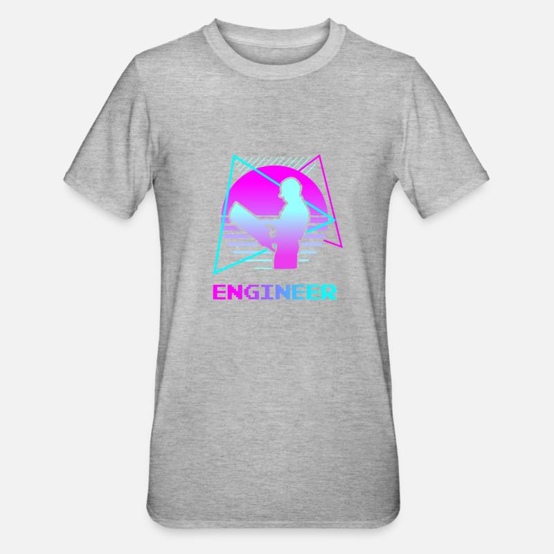 Retro Classic Engineer Engineering - Unisex Polycotton T-Shirt - heather grey