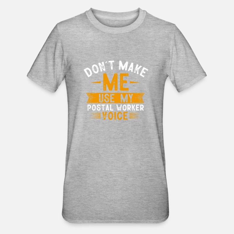 Postarbeiter, Post Mann - Unisex Polycotton T-Shirt - Grau meliert
