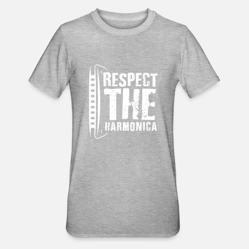 Harmonica player, Unny harmonica - Unisex Polycotton T-Shirt - heather grey