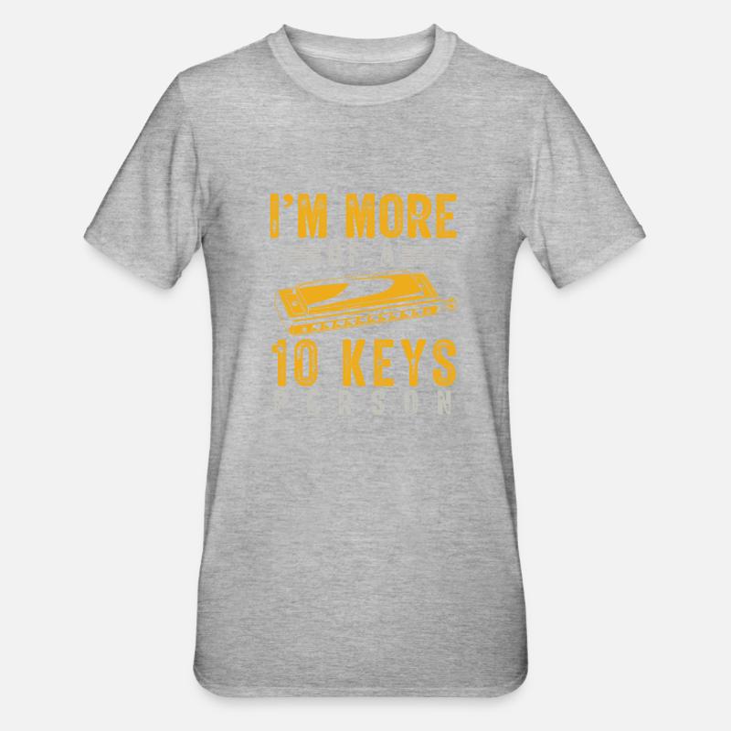 Harmonica player, Unny harmonica - Unisex Polycotton T-Shirt - heather grey