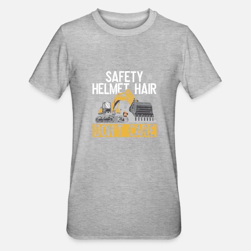 Baggerfahrer Baggern Bagger - Unisex Polycotton T-Shirt - heather grey