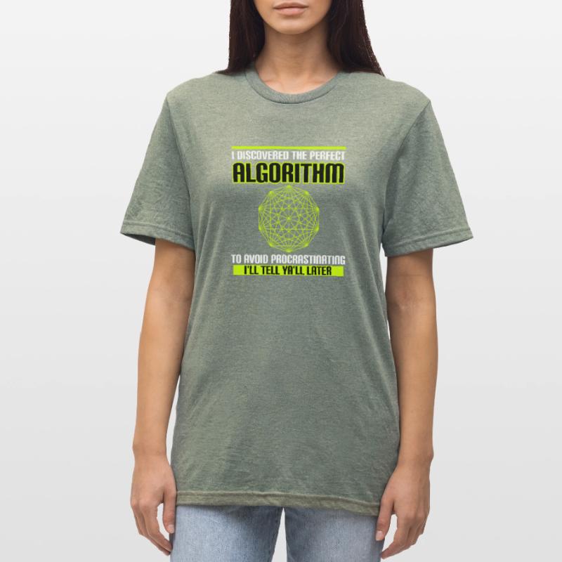 Discovered Perfect Algorithm Avoid Procrastinating Unisex Polycotton T-Shirt