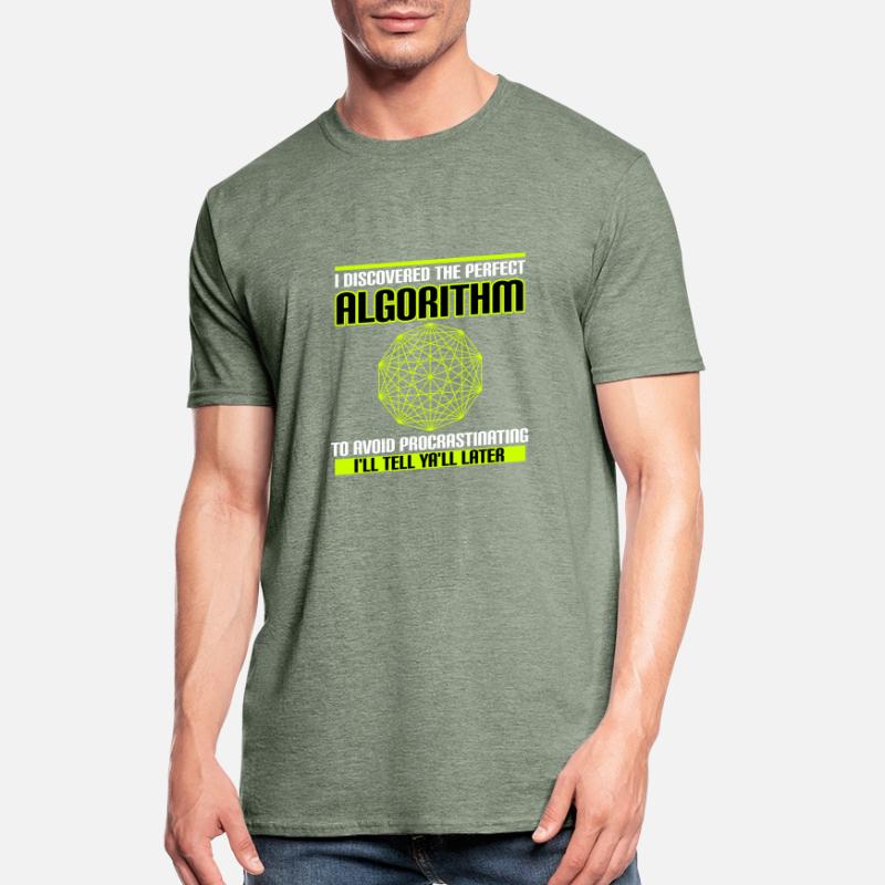 Discovered Perfect Algorithm Avoid Procrastinating Unisex Polycotton T-Shirt