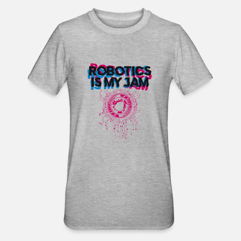 Robot Robotics Engineer Robotics - Unisex Polycotton T-Shirt - heather grey