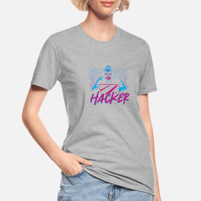 Hacker Hacking Computer Nerd Network Developer T-shirt polycoton Unisexe
