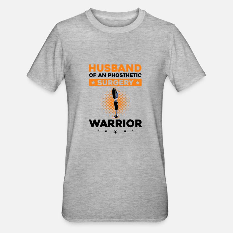 Beinprothesendesign und Beinprothesen - Unisex Polycotton T-Shirt - Grau meliert