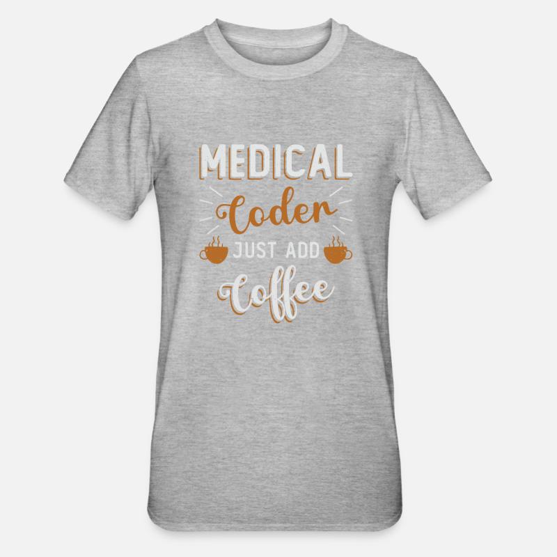 Codeur médical, programmeur - T-shirt polycoton Unisexe - gris chiné