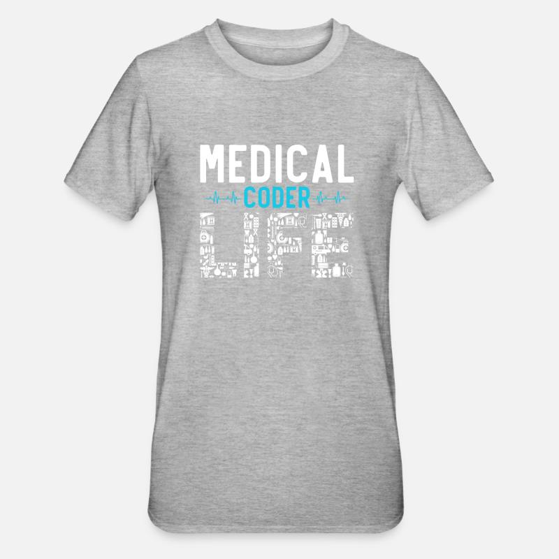 Codeur médical Programmeur médical - T-shirt polycoton Unisexe - gris chiné