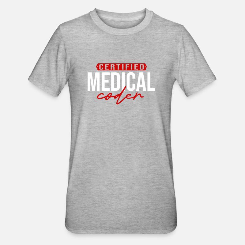 Codeur médical Programmeur médical - T-shirt polycoton Unisexe - gris chiné