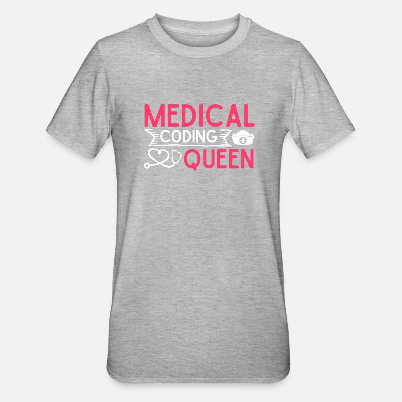 Medical Encoder Medical Programmer - Unisex Polycotton T-Shirt - heather grey