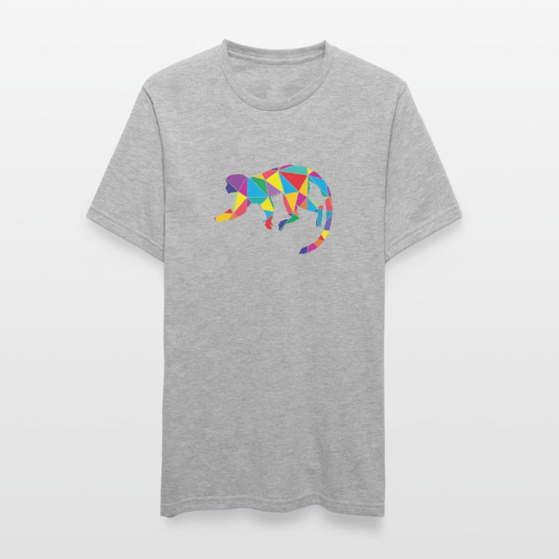 Low Poly Monkey Géométrie Polygone Monkey T-shirt polycoton Unisexe