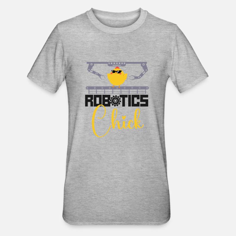 Robot Robotics Engineer Cool - Unisex Polycotton T-Shirt - heather grey