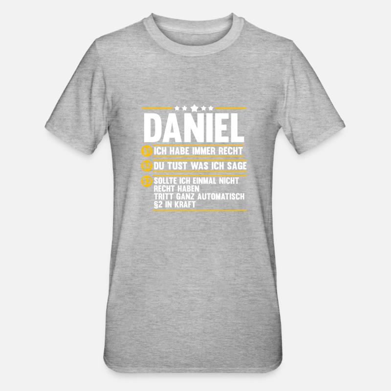 Daniel - Unisex Polycotton T-Shirt - Grau meliert