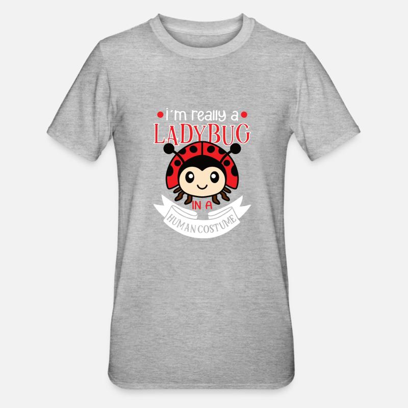 Ladybug Ladybug Entomology Insects - Unisex Polycotton T-Shirt - heather grey