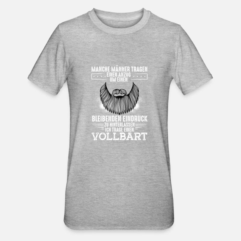 Anzug Oder Vollbart - Unisex Polycotton T-Shirt - Grau meliert