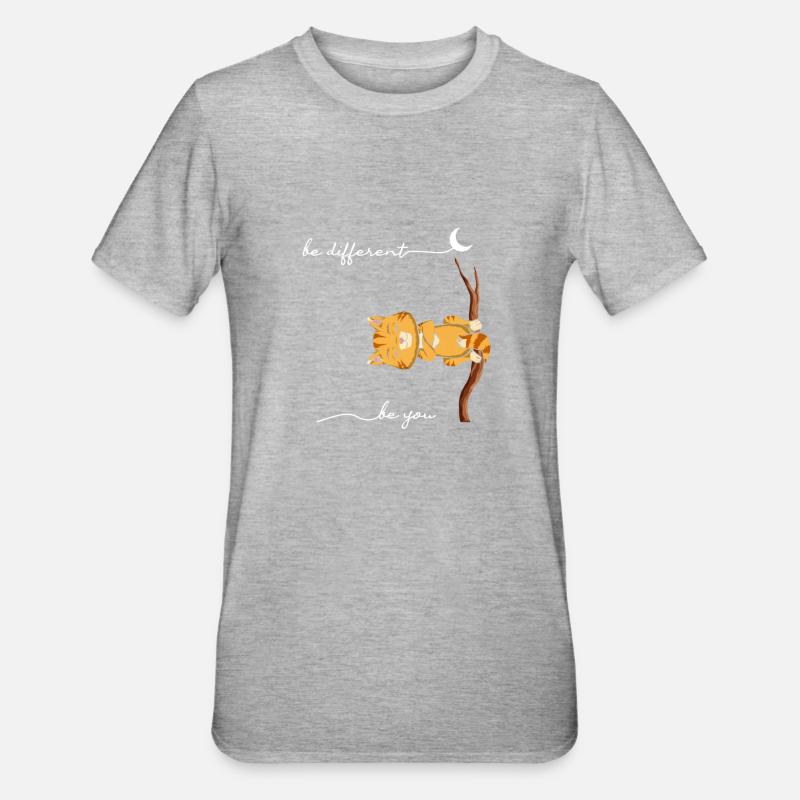 Être un chat différent - T-shirt polycoton Unisexe - gris chiné