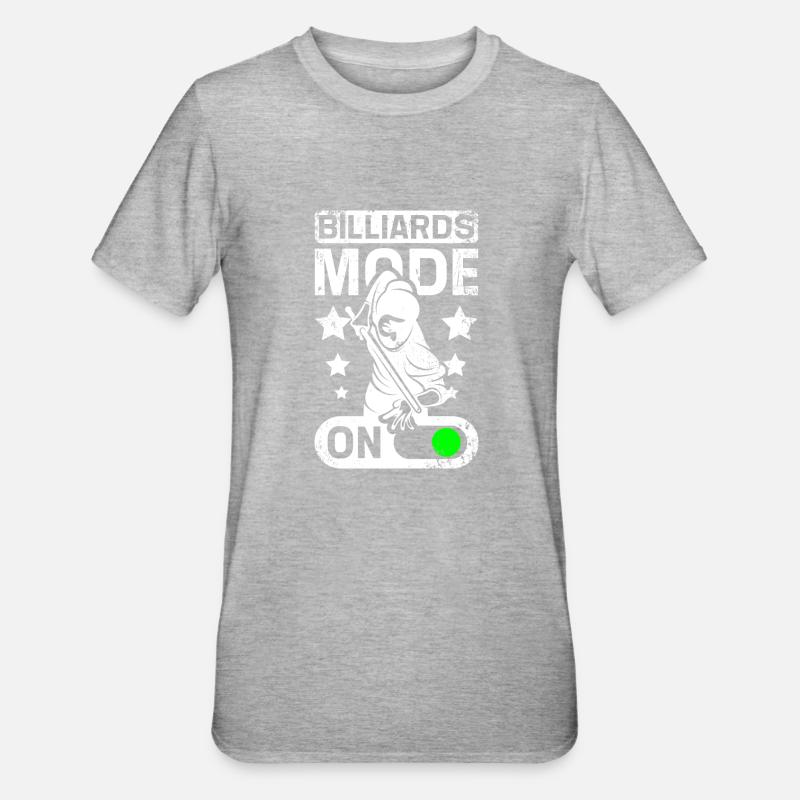 Mode billard activé - T-shirt polycoton Unisexe - gris chiné