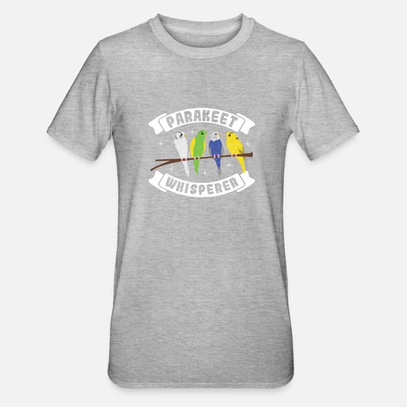 Sittich-flüsterer - Unisex Polycotton T-Shirt - Grau meliert