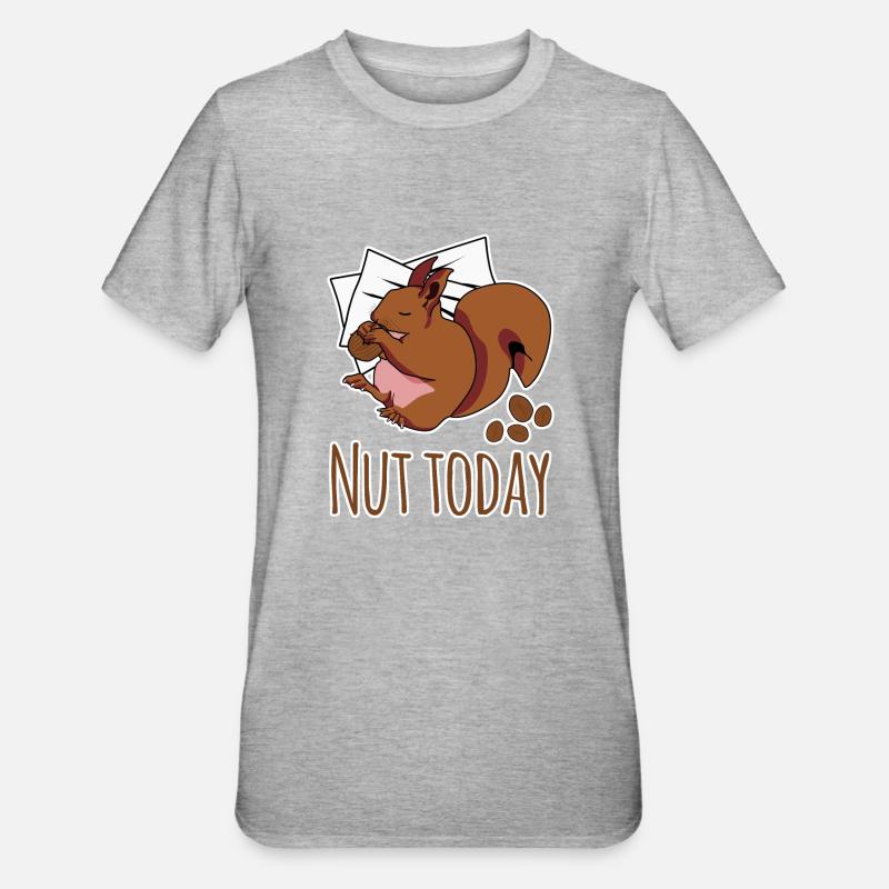 Eichhörnchen Nut Today - Unisex Polycotton T-Shirt - Grau meliert